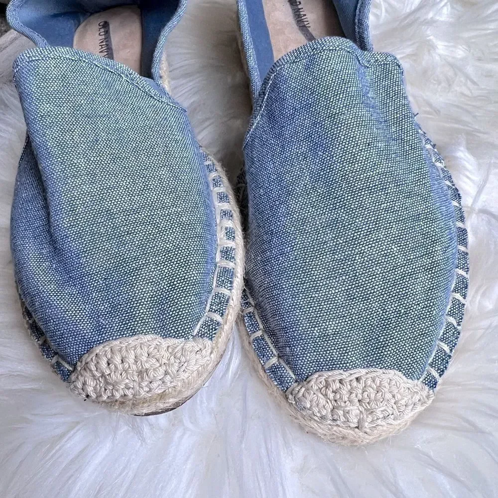 Old Navy chambray espadrilles slip on